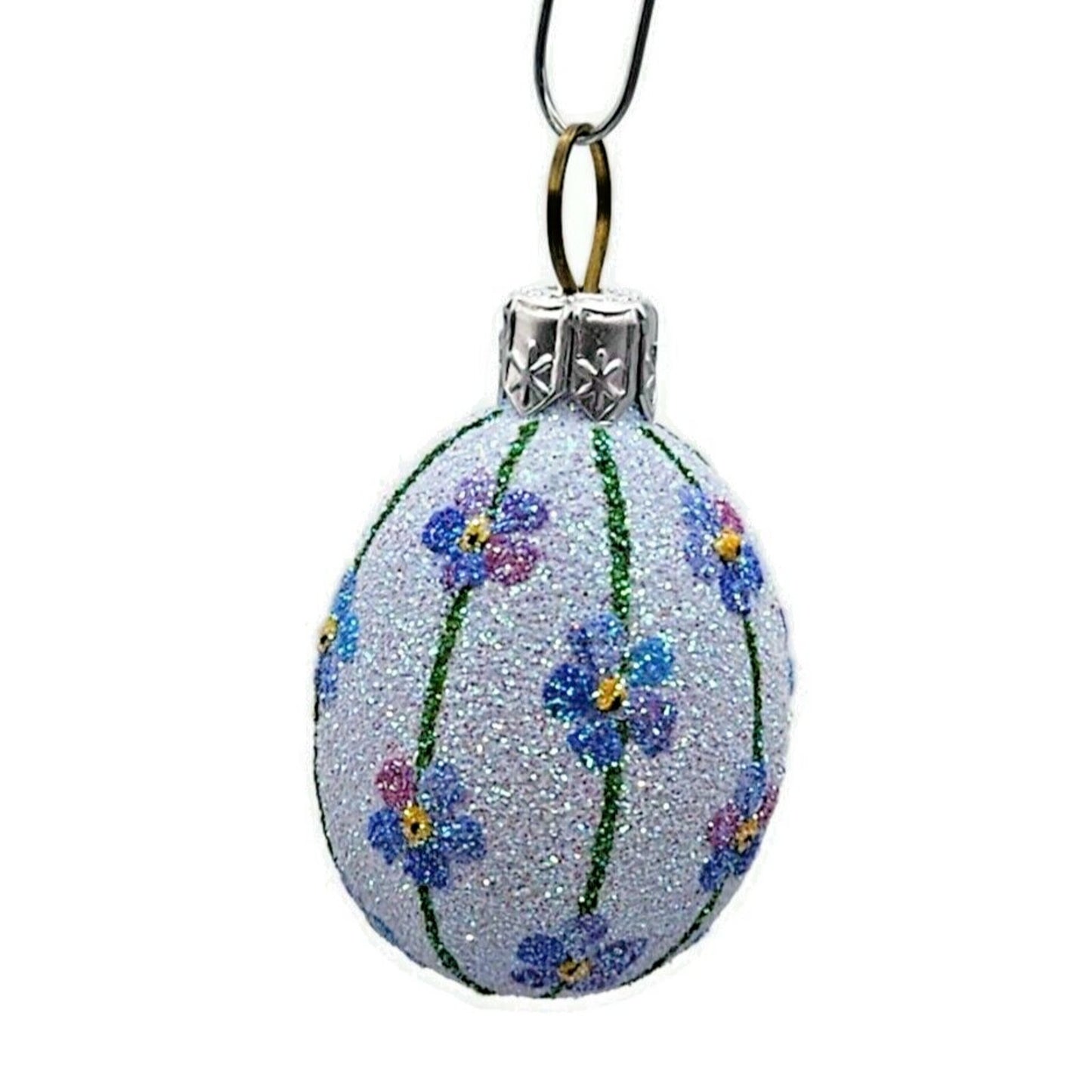 Patricia Breen Miniature Egg Please Remember Forget Me Not Easter Tree Ornament