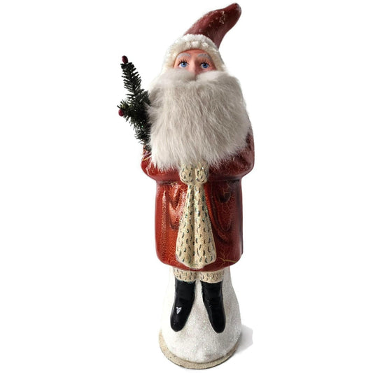 Christopher Radko Ino Schaller Christmas Santa Claus Signed Paper Mache Germany