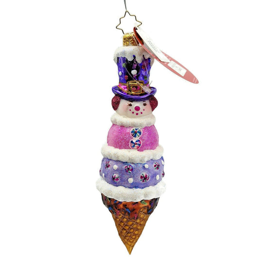 Christopher Radko A Cold and Frosty Treat Cone 1020728 Christmas Tree Ornament