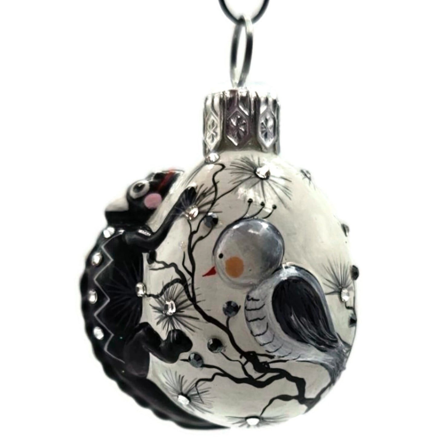 Patricia Breen Springtime Chameleon Black Bird Spring Christmas Tree Ornament