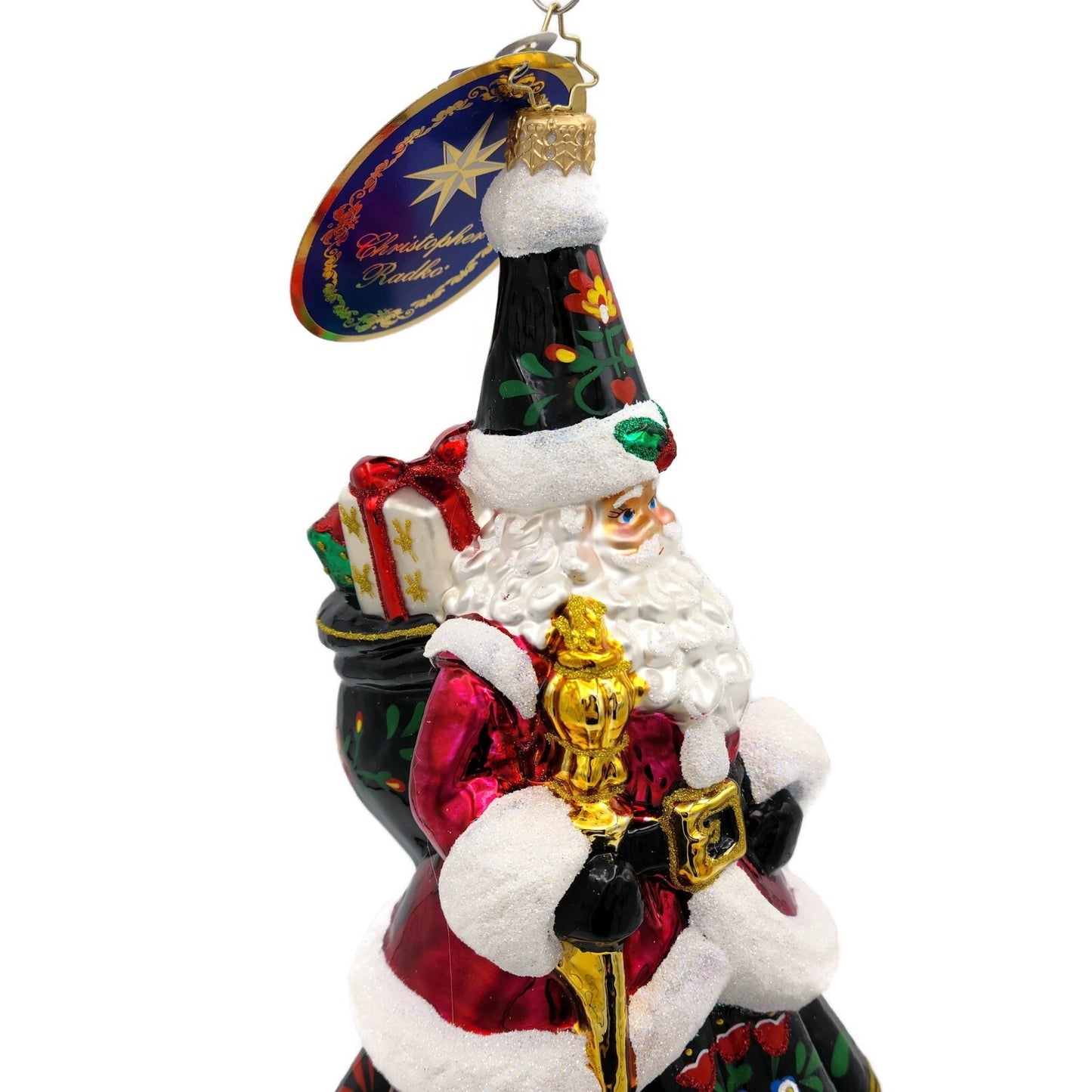 Christopher Radko Festive Folk Santa Claus Christmas Holiday Ornament 1020967