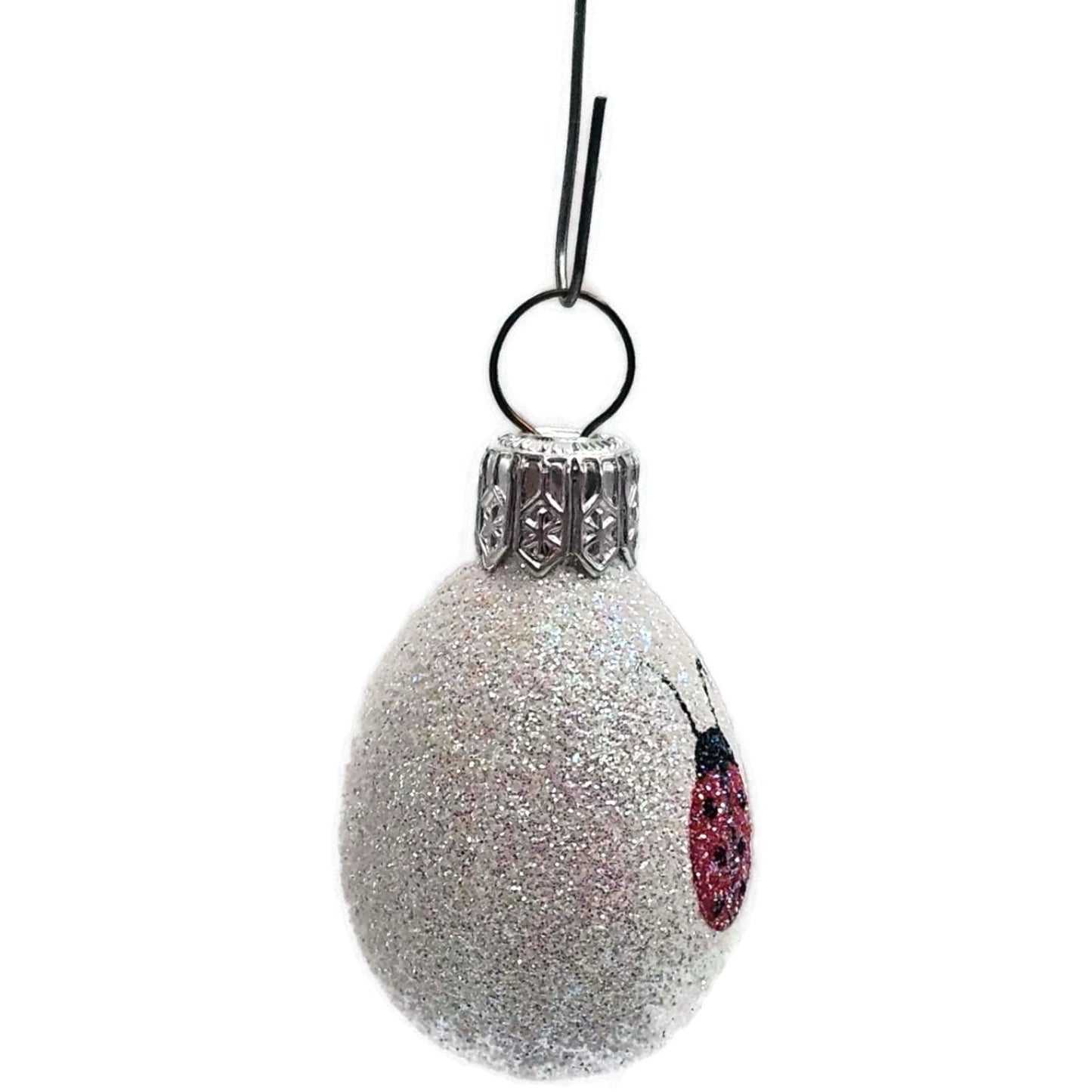 Patricia Breen Miniature Egg Ladybug Single Pearl Red Easter Christmas Ornament
