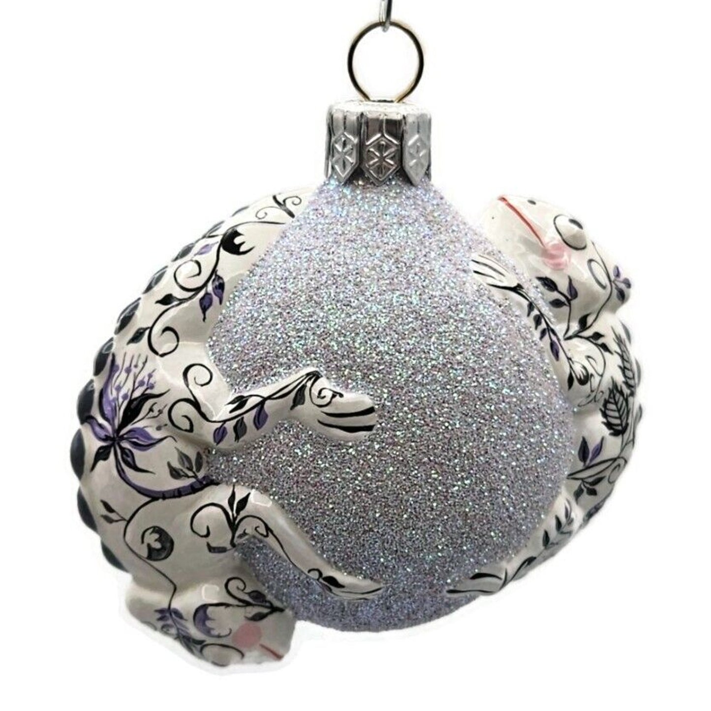 Patricia Breen Once Again for James Chinoiserie Violet Christmas Tree Ornament
