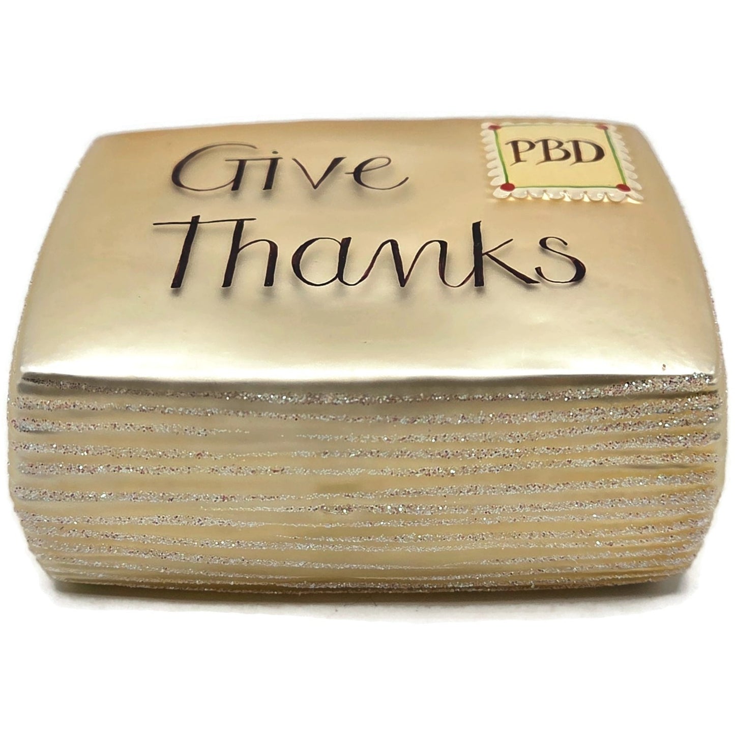 Patricia Breen Greetings Give Thanks Turkey Vegetables Fall Christmas Ornament