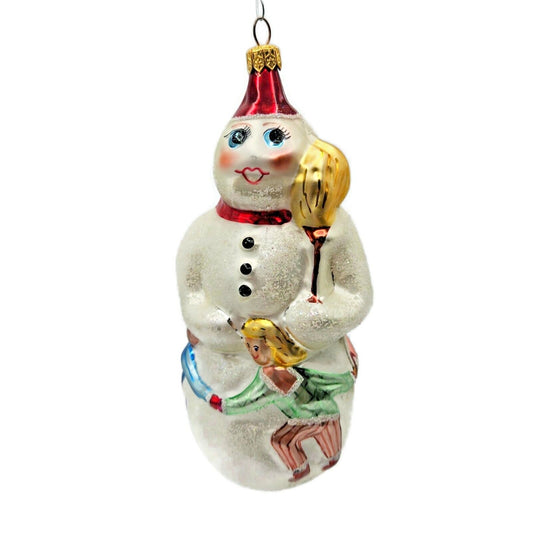 Christopher Radko Snow Dancing Blown Glass Christmas Holiday Tree Ornament 1994