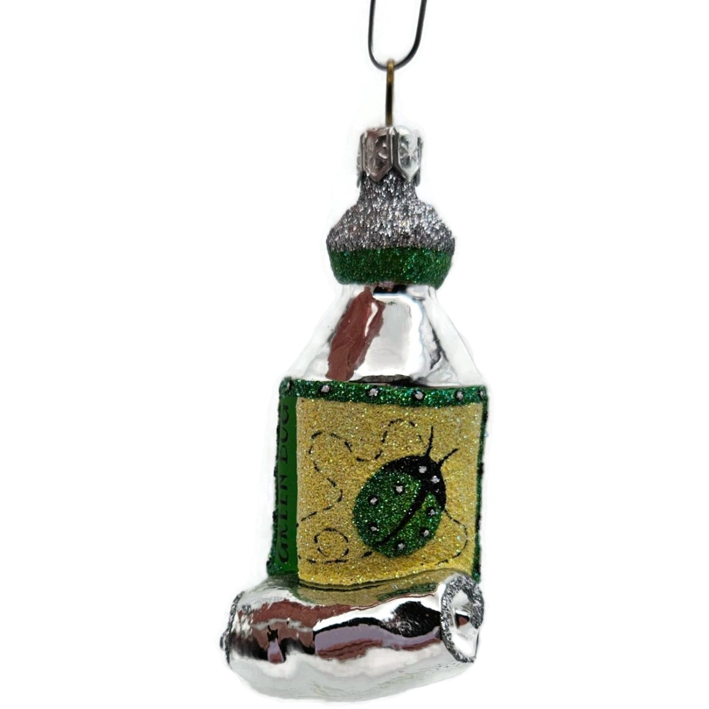 Patricia Breen Miniature Paint Tube Green Bug Rolled Spring Christmas Ornament