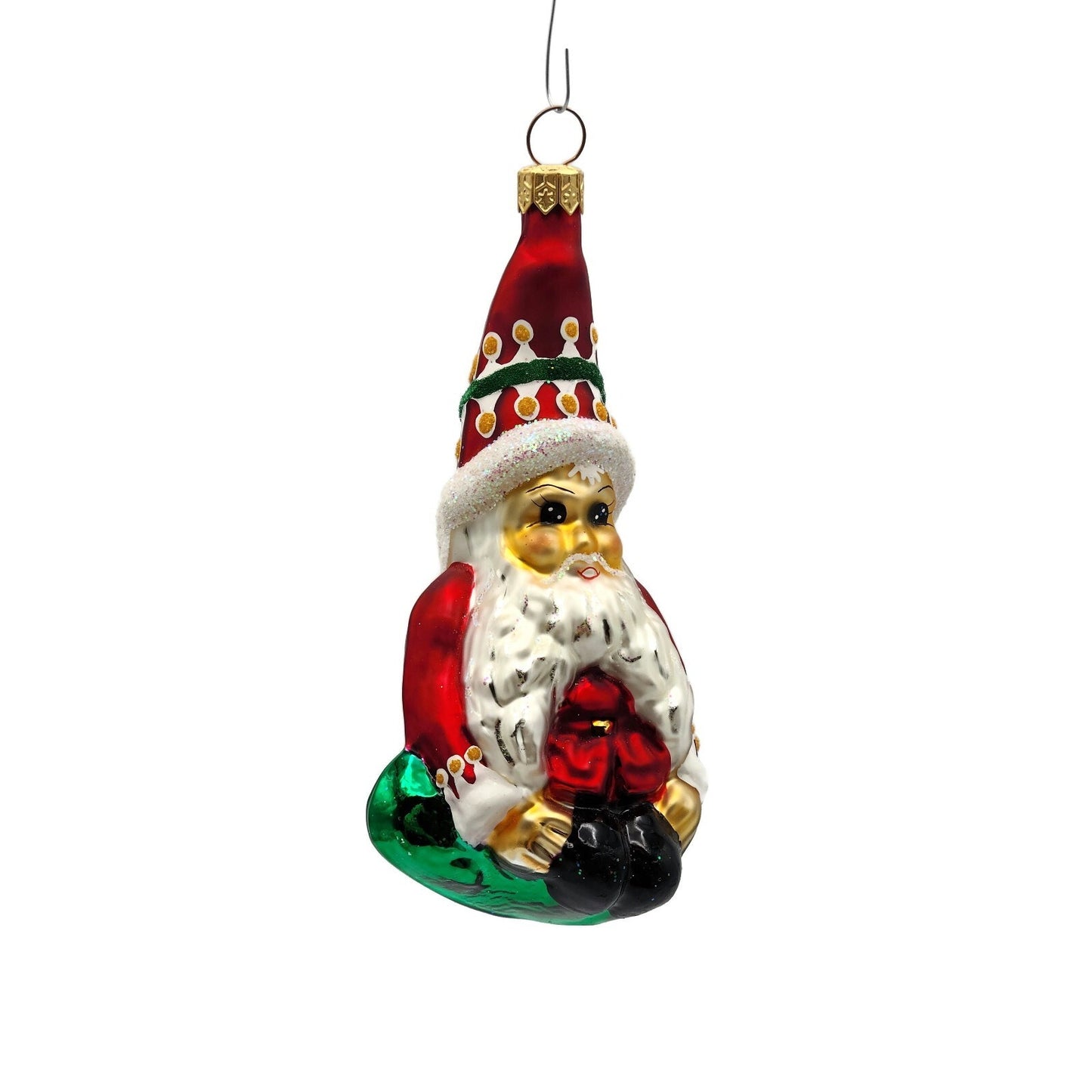 Christopher Radko Elfin Magic Red Blown Glass Christmas Holiday Tree Ornament