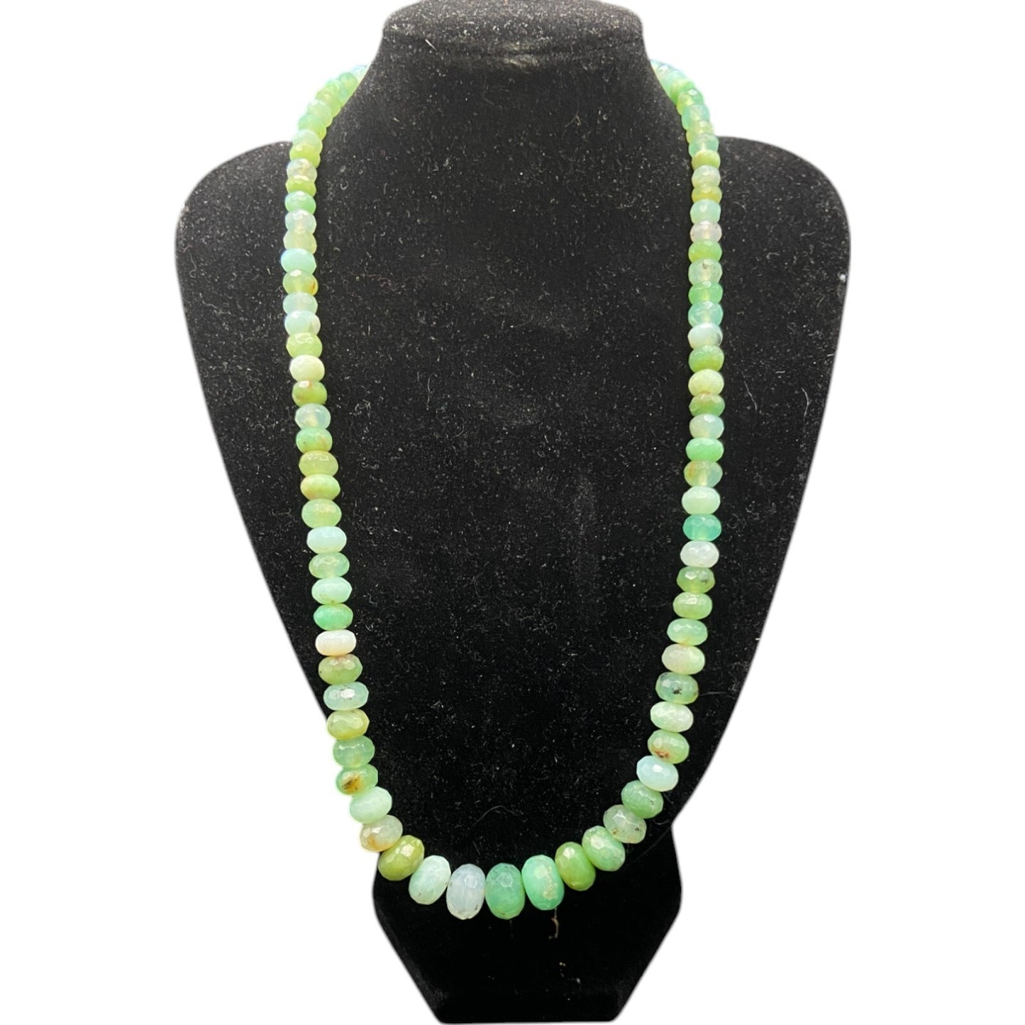 Aqua Rondelle Beaded Necklace Mine Finds By Jay King Chrysoprase Graduated