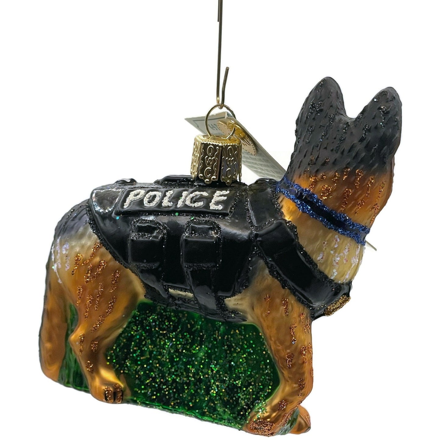 K9 Police Dog Ornament Animal Old World Christmas OWC Christmas Tree Decoration