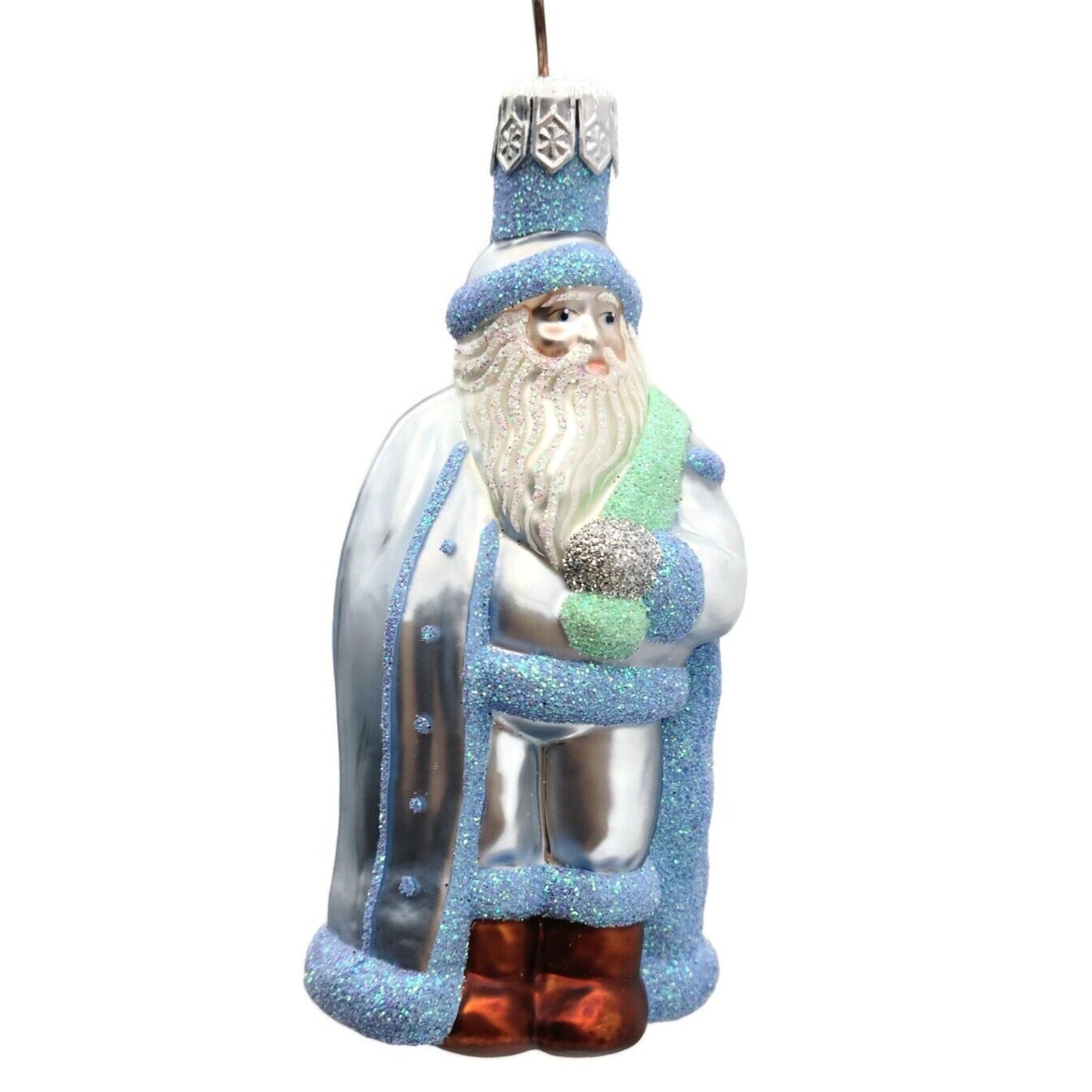 Patricia Breen Miniature Jordan Santa Claus Blue Christmas Holiday Tree Ornament