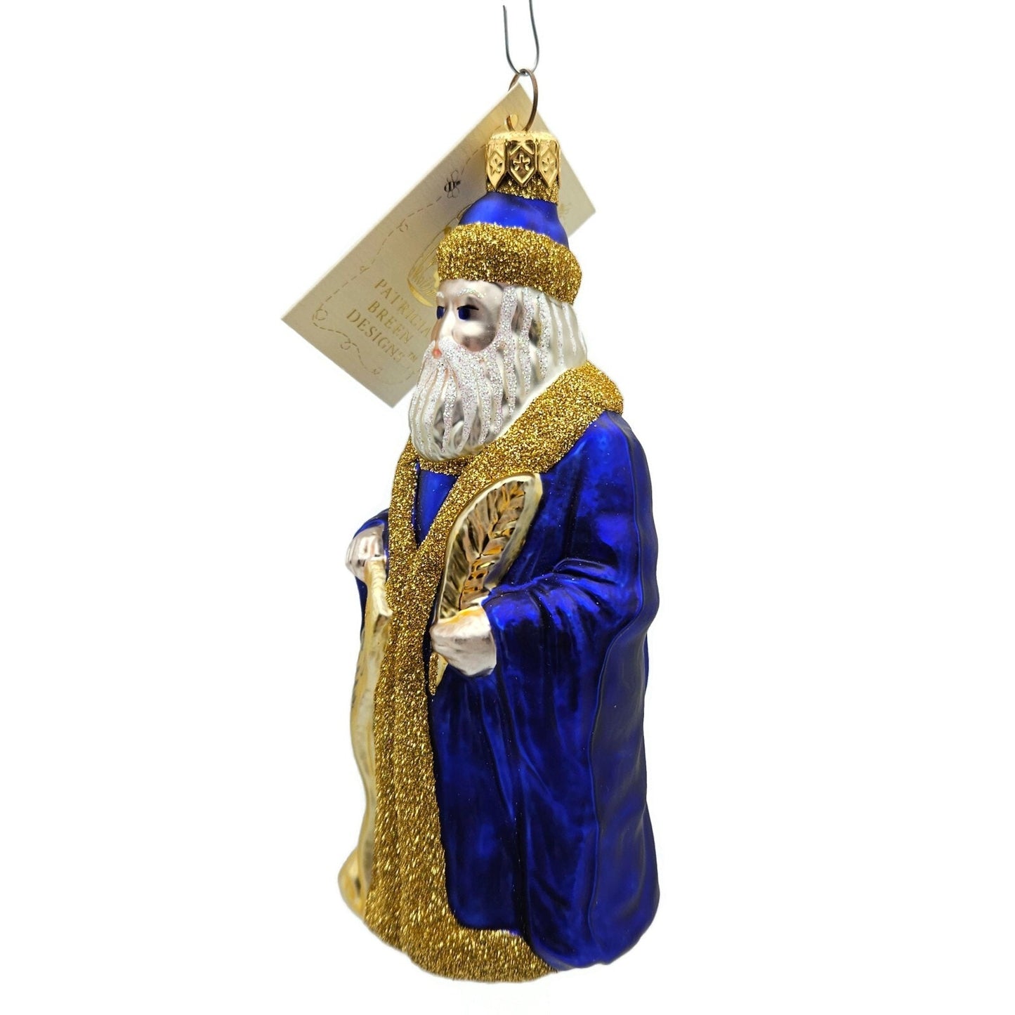 Patricia Breen Making His List Blue Two Names Santa Claus Christmas Ornament