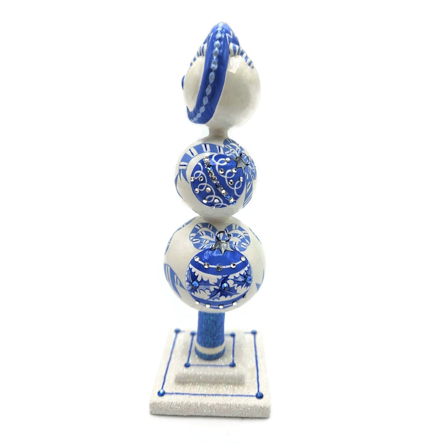 Patricia Breen Miniature Chameleon Finial Ornaments Blue Christmas Deco Ornament