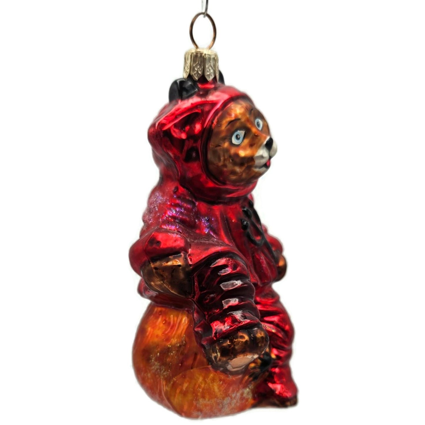 Christopher Radko You Little Devil Bear Pumpkin Halloween Christmas Ornament