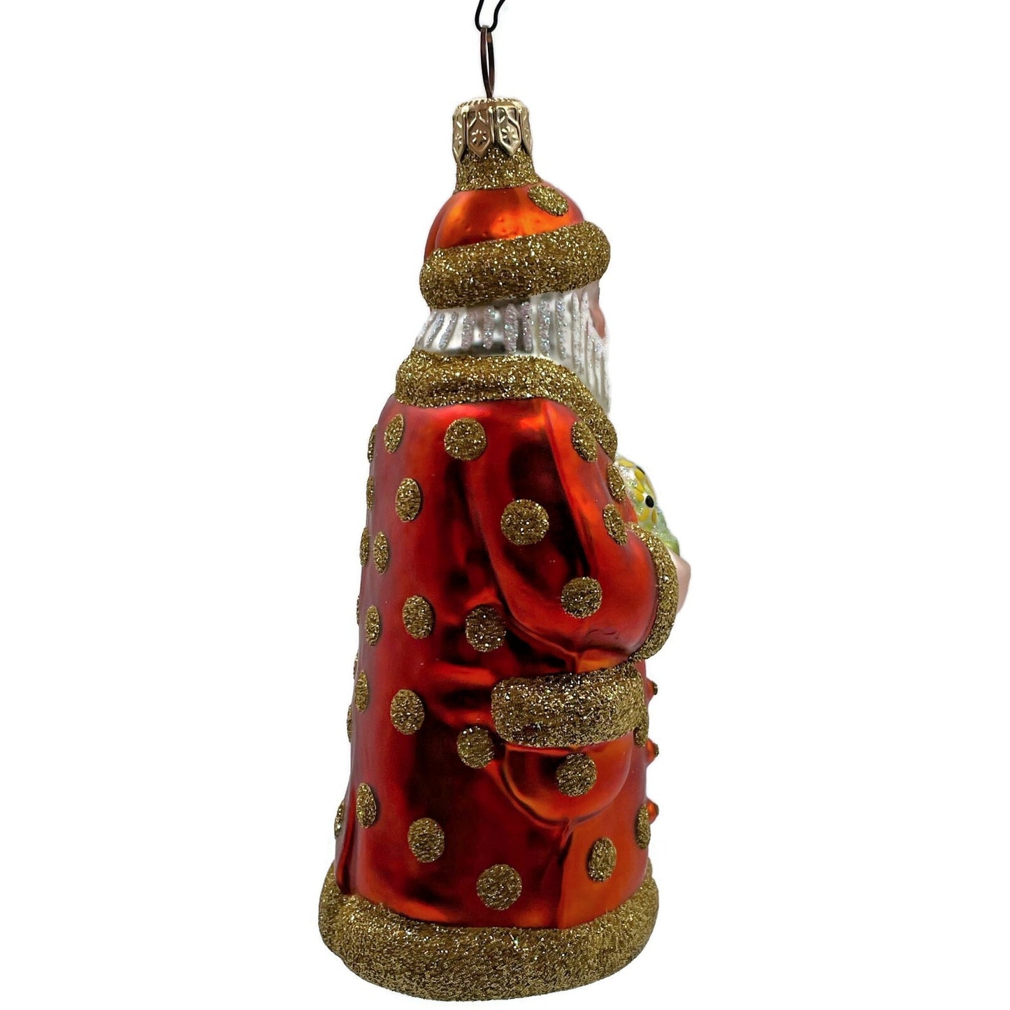 Patricia Breen Trustee Garden Santa Extra Dots Spring Christmas Tree Ornament
