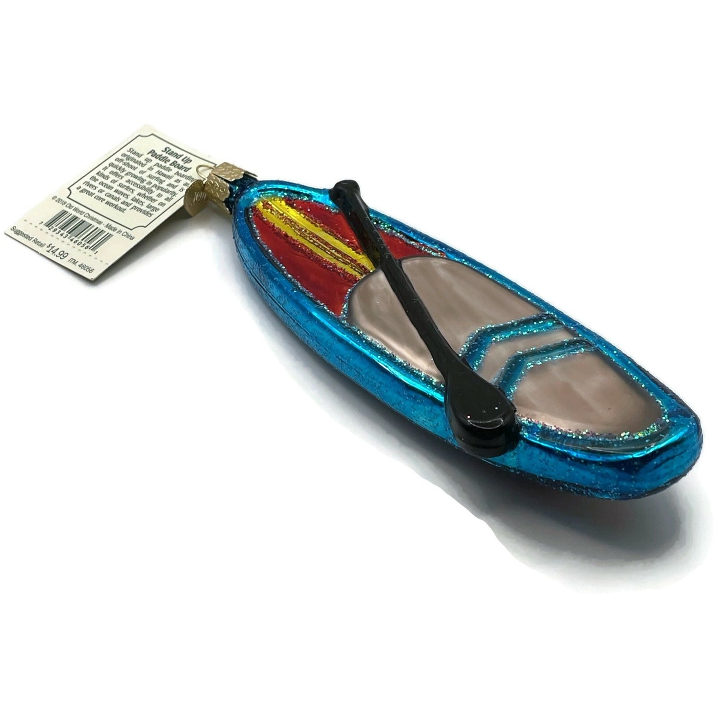 Stand Up Paddle Board Ornament OWC Blown Glass Old World Christmas Tree Decor