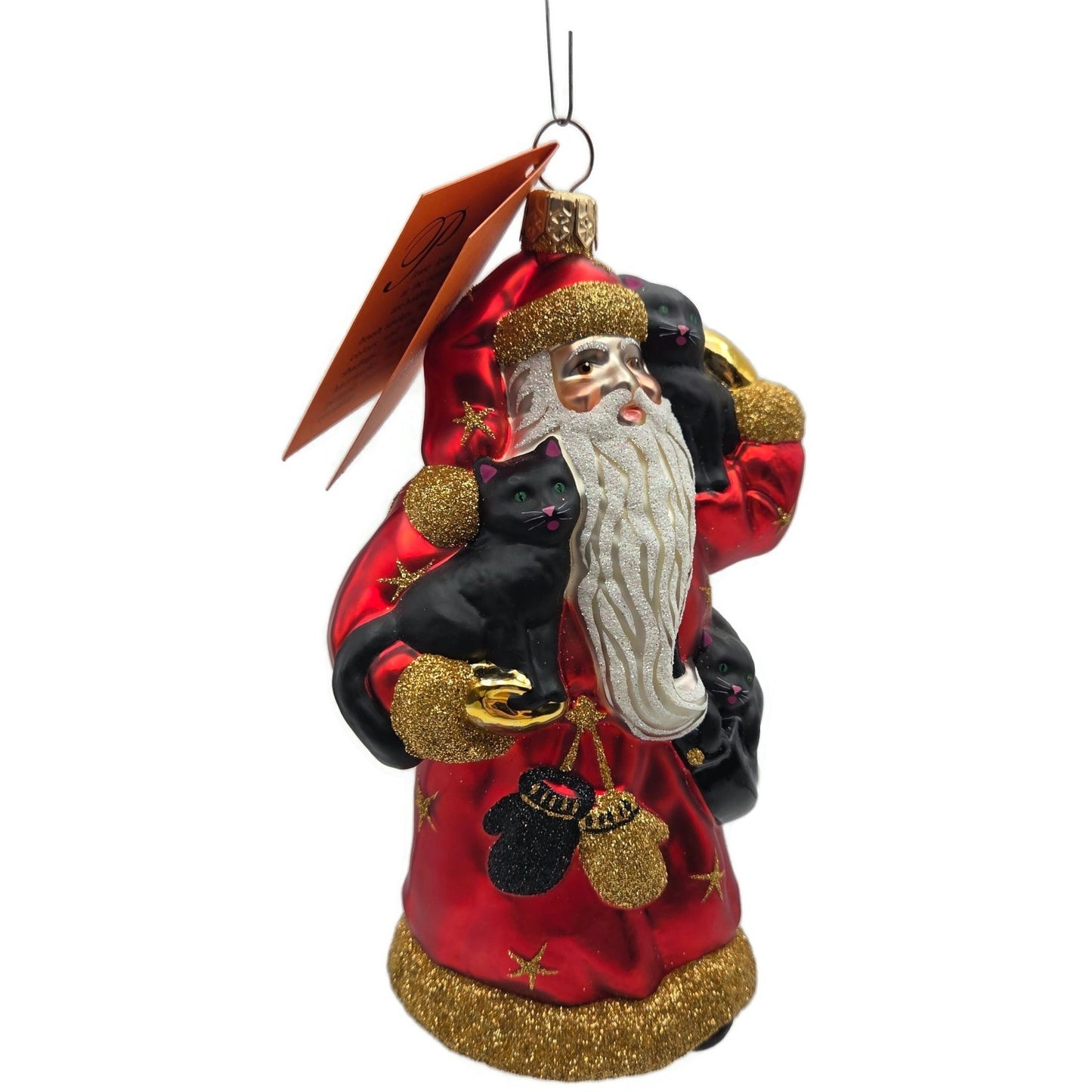 Patricia Breen Stanzis Kittens Red Stars Halloween Christmas Tree Ornament CATZ