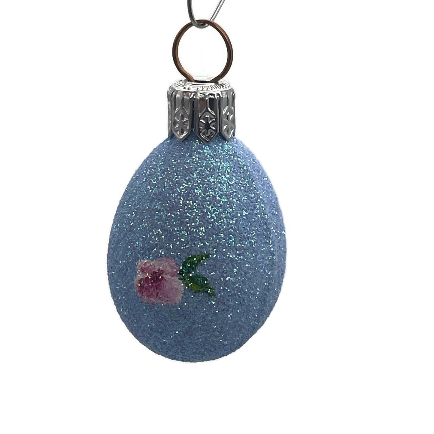 Patricia Breen Miniature Egg Rose Pink Easter Holiday Christmas Tree Ornament