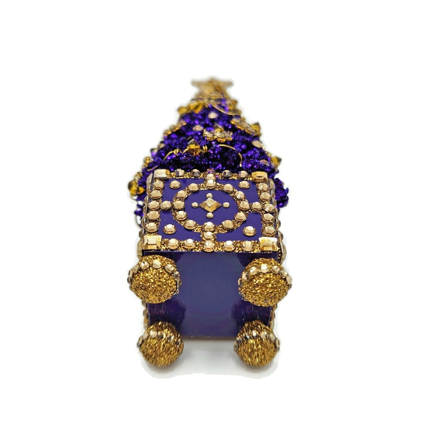 Patricia Breen Arbre de Noël Purple Gold Jeweled Christmas Holiday Tree Ornament