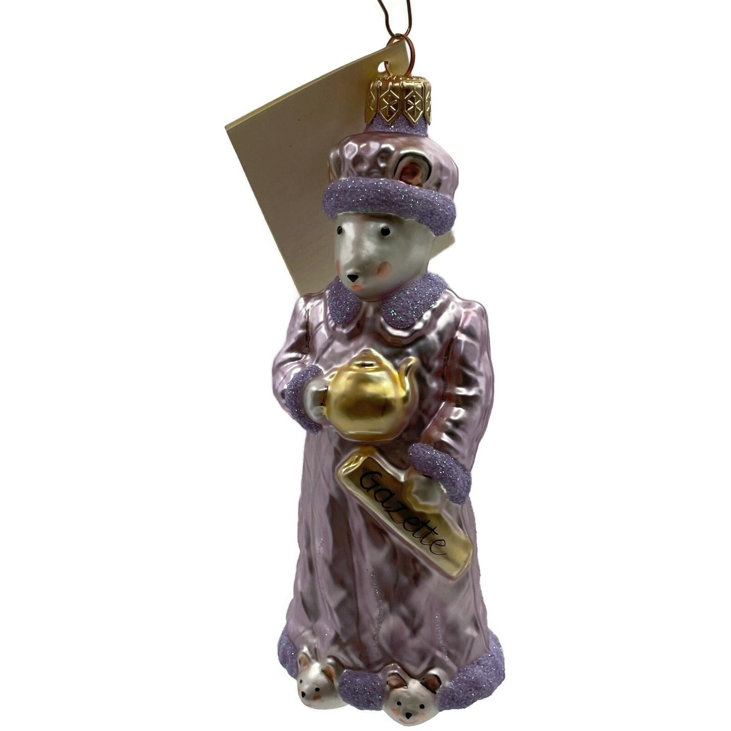 Patricia Breen Ornament Mrs Mouse Lavender Gazette Christmas Tree Decoration