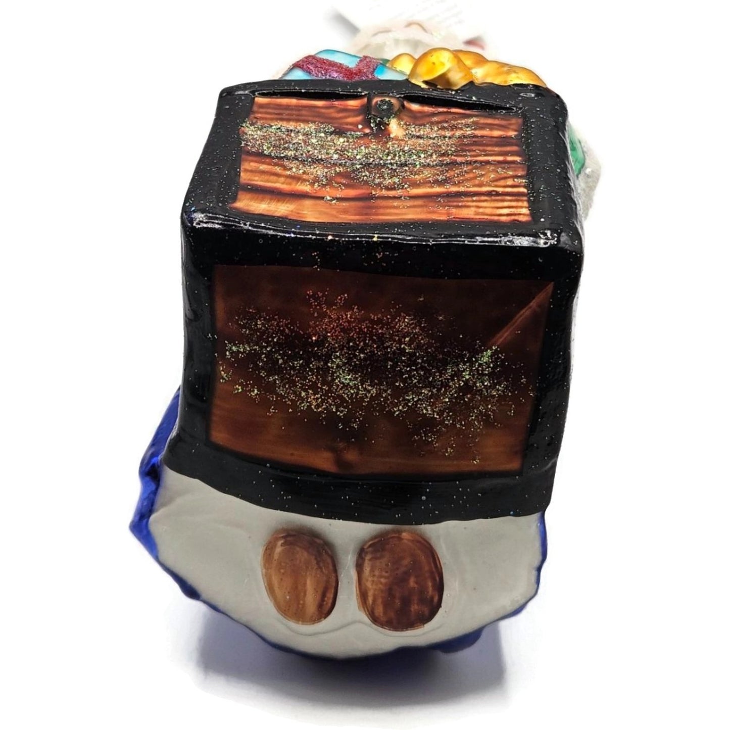 Christopher Radko Toy Chest Santa Claus Blue 25th Anniversary Christmas Ornament