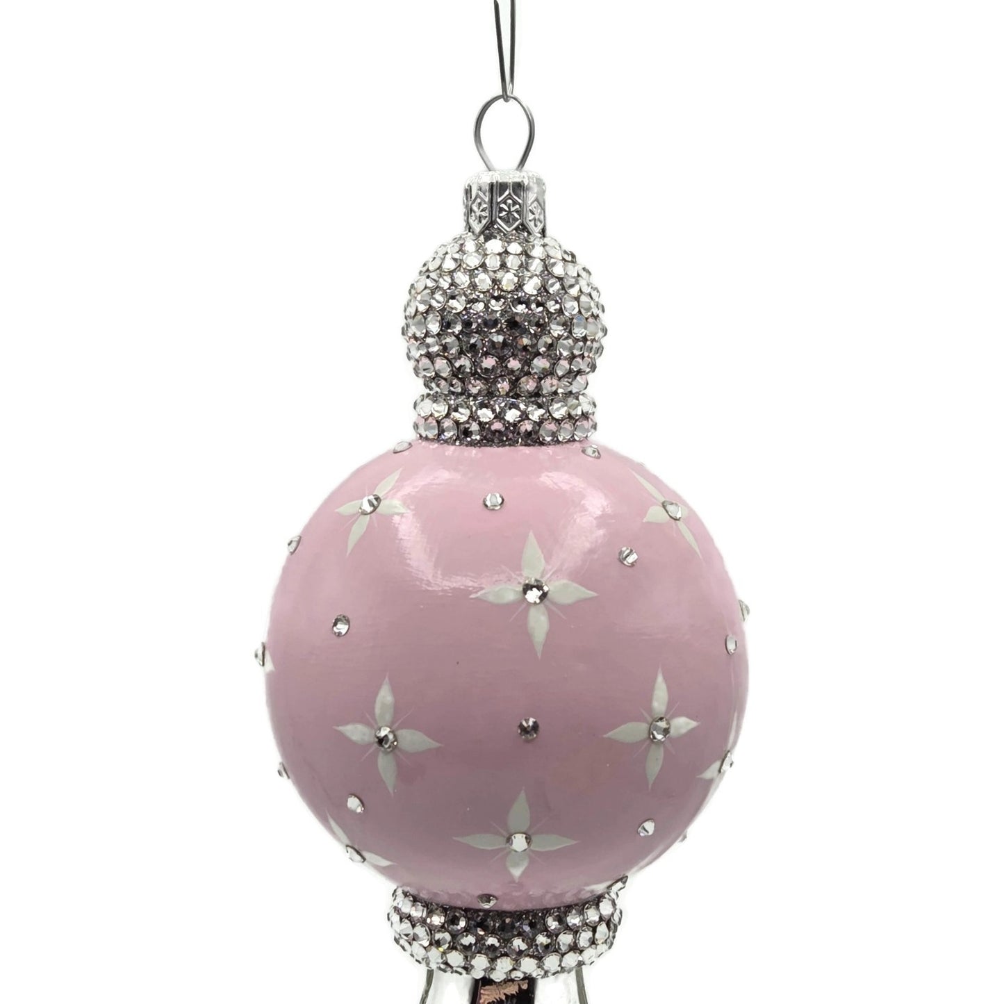 Patricia Breen La Neige Pink Silver Reflector Christmas Tree Ornament CATZ Drop