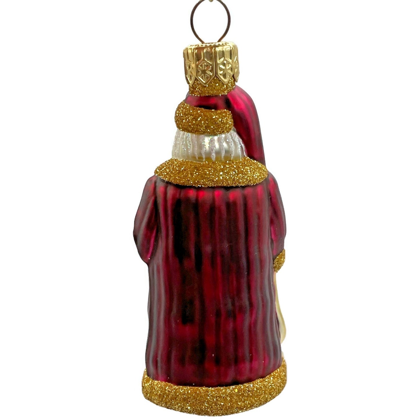 Patricia Breen Miniature Gift of the Season Bordeaux Merry Christmas Ornament