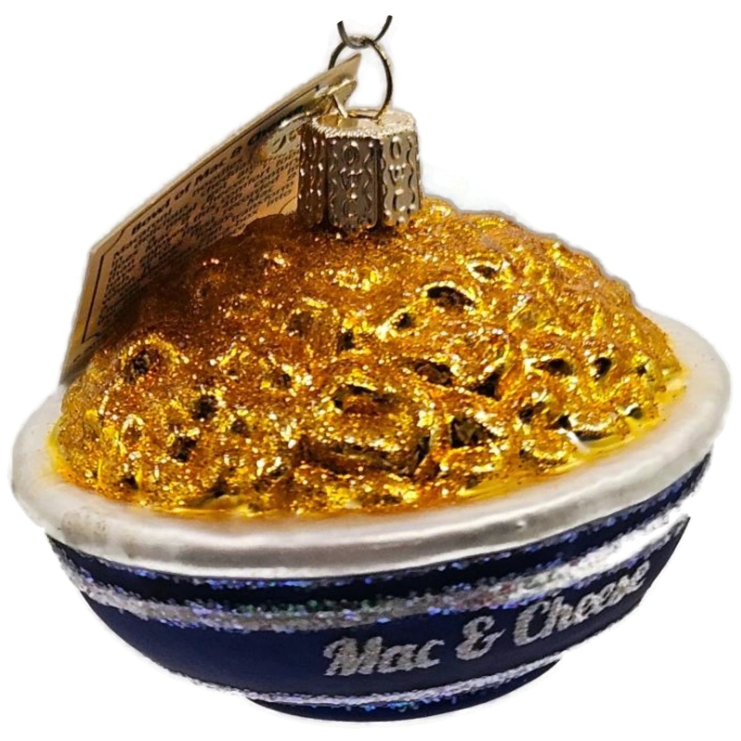 Bowl Of Mac N Cheese Ornament OWC Food Glass Old World Christmas Holiday Decor