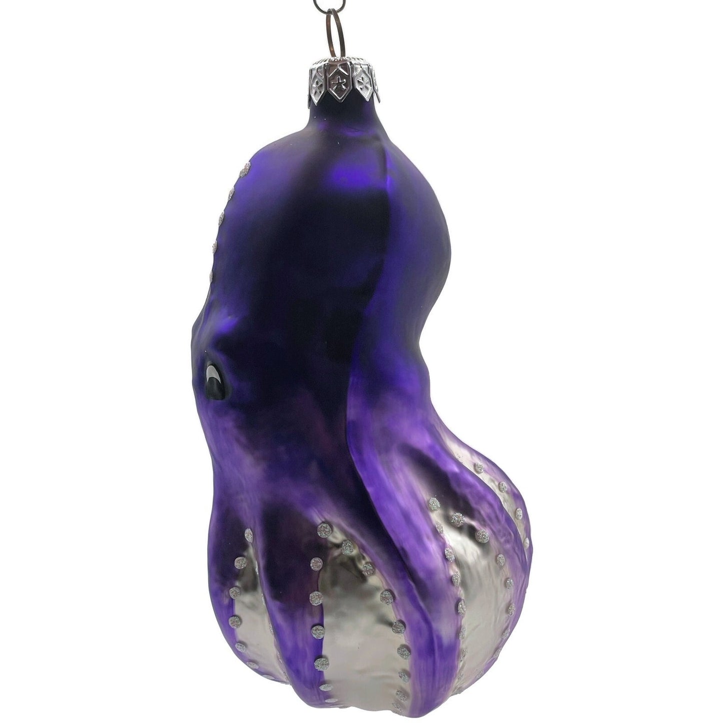 Patricia Breen Olivier Octopus Purple Pearl Accents Nautical Christmas Ornament