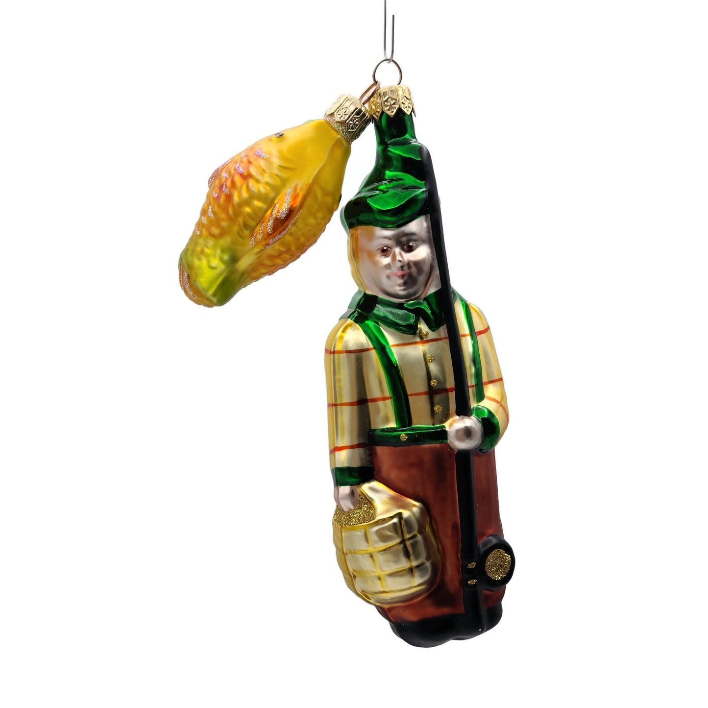 Patricia Breen Fisherboy and Fish Autumnal Fall Fishing Christmas Tree Ornament
