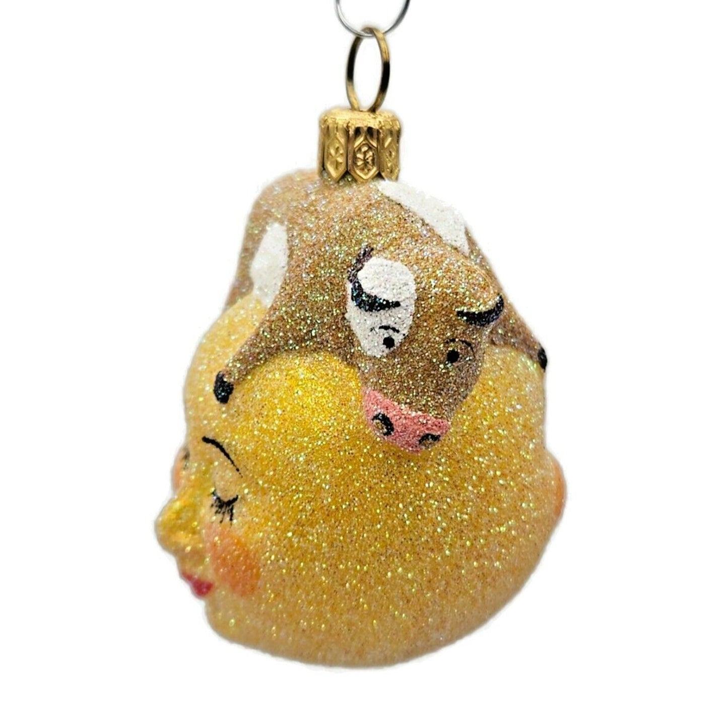 Patricia Breen Miniature The Cow Jumped Over The Moon Yellow Christmas Ornament