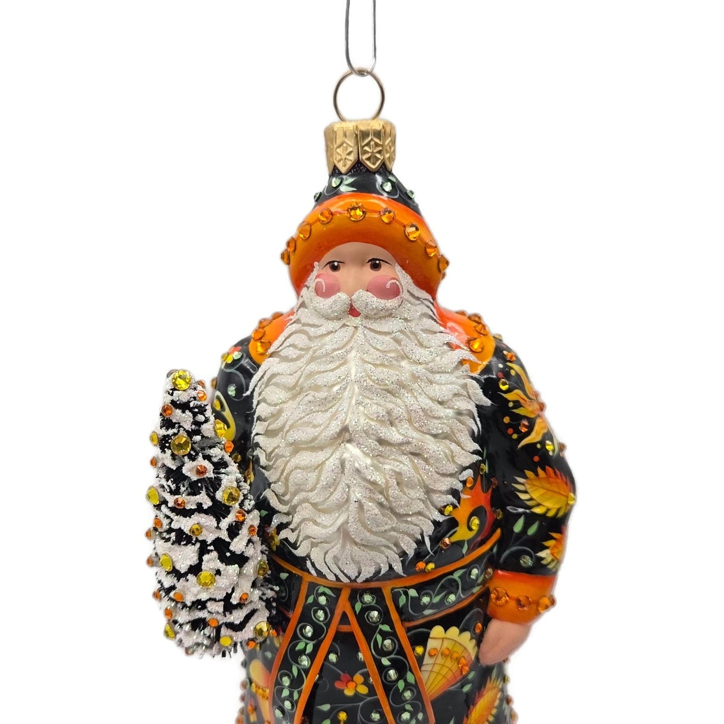 Patricia Breen Nicholas Russian Fairy Tale Black Santa Claus Christmas Ornament