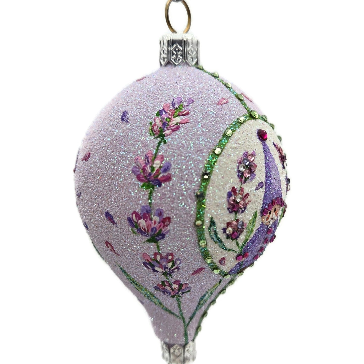 Patricia Breen Miniature Balloon Boy Lavender Floral Christmas Holiday Ornament