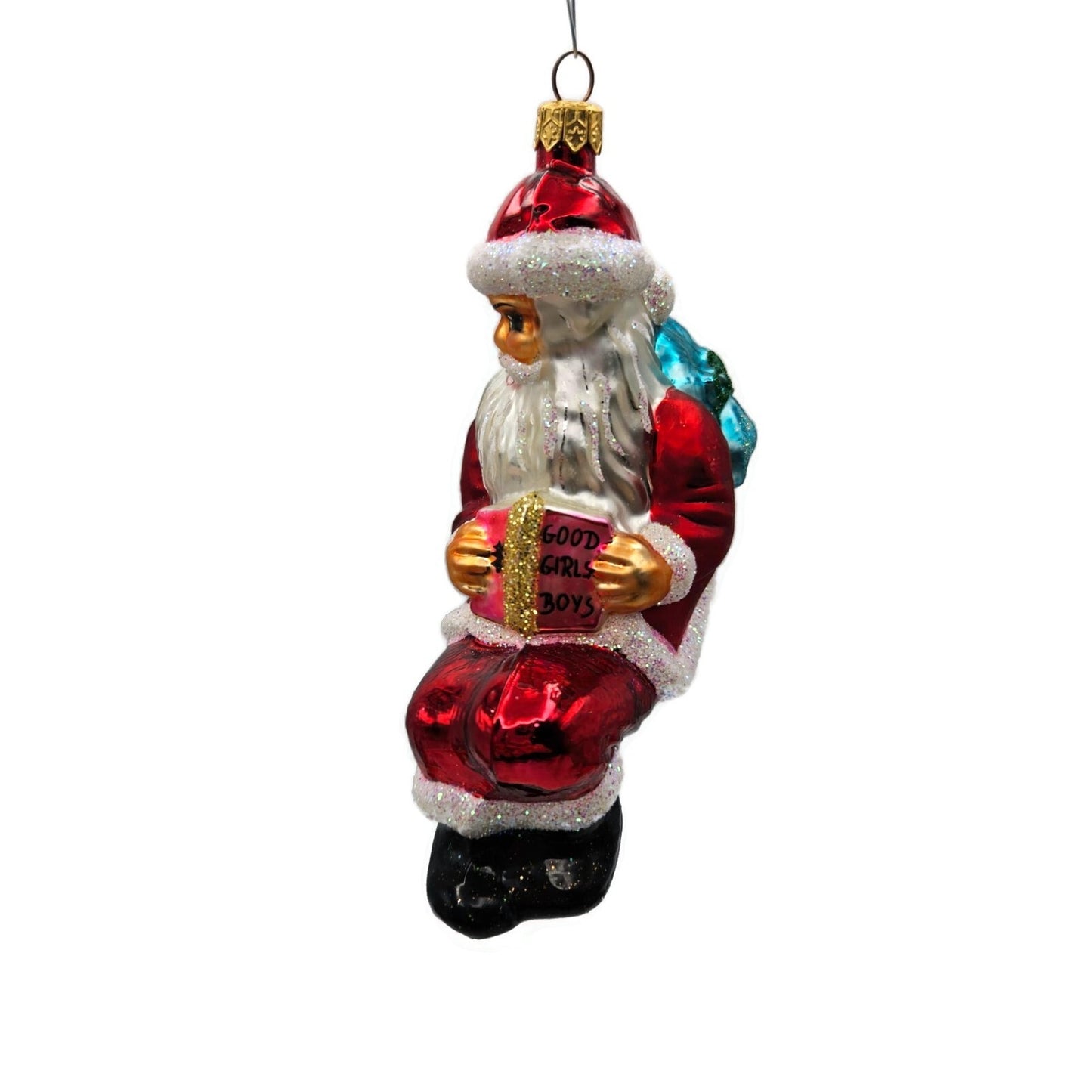 Christopher Radko All Ready To Go Santa Claus Christmas Tree Ornament 97-238-0