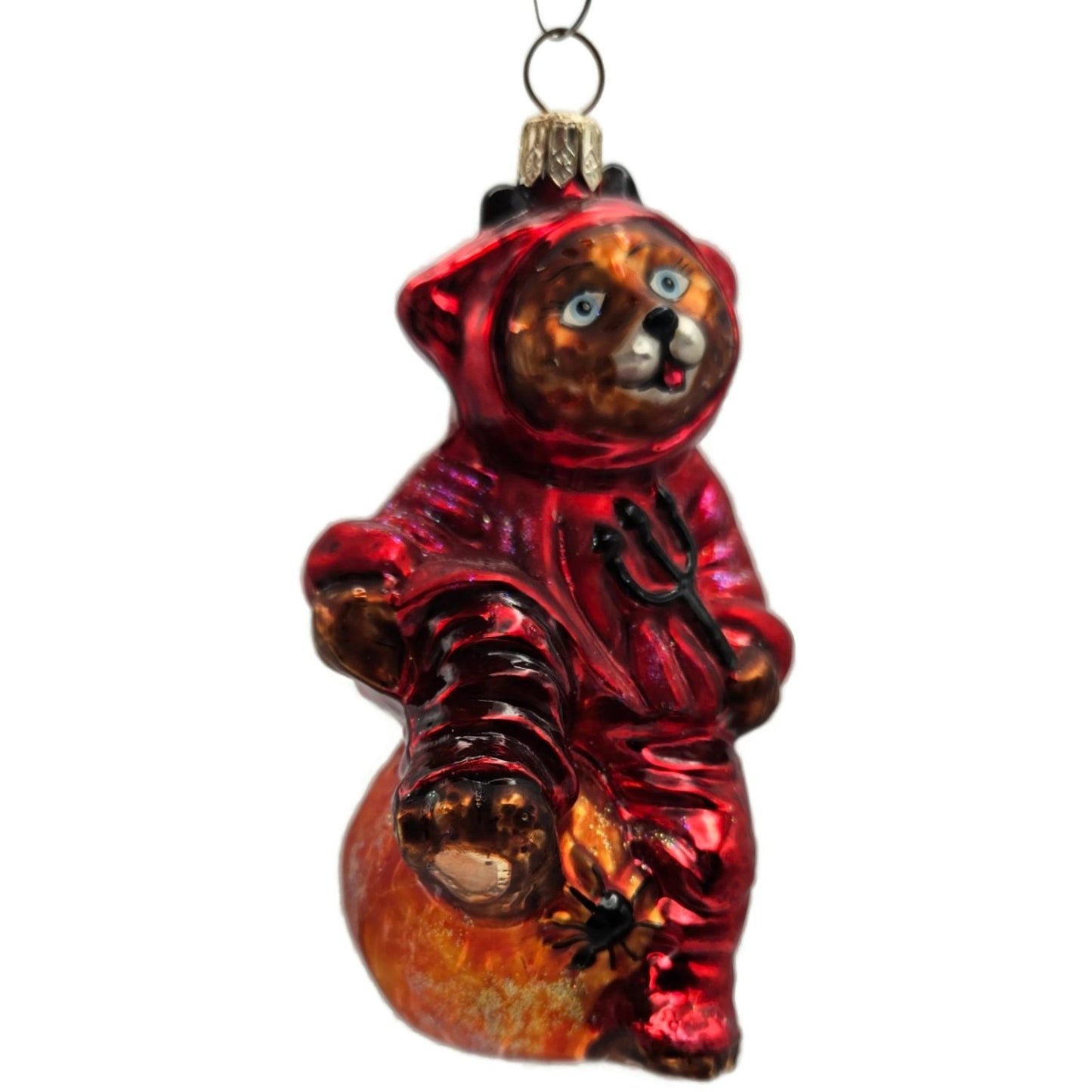 Christopher Radko You Little Devil Bear Pumpkin Halloween Christmas Ornament
