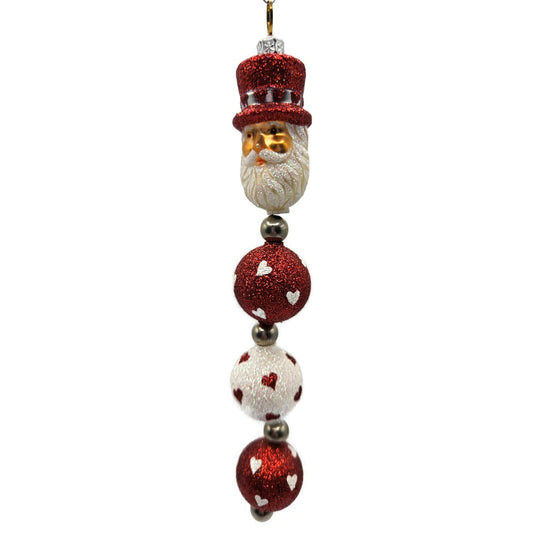 Patricia Breen Kinetic Icicle Valentines Hearts Santa Christmas Tree Ornament