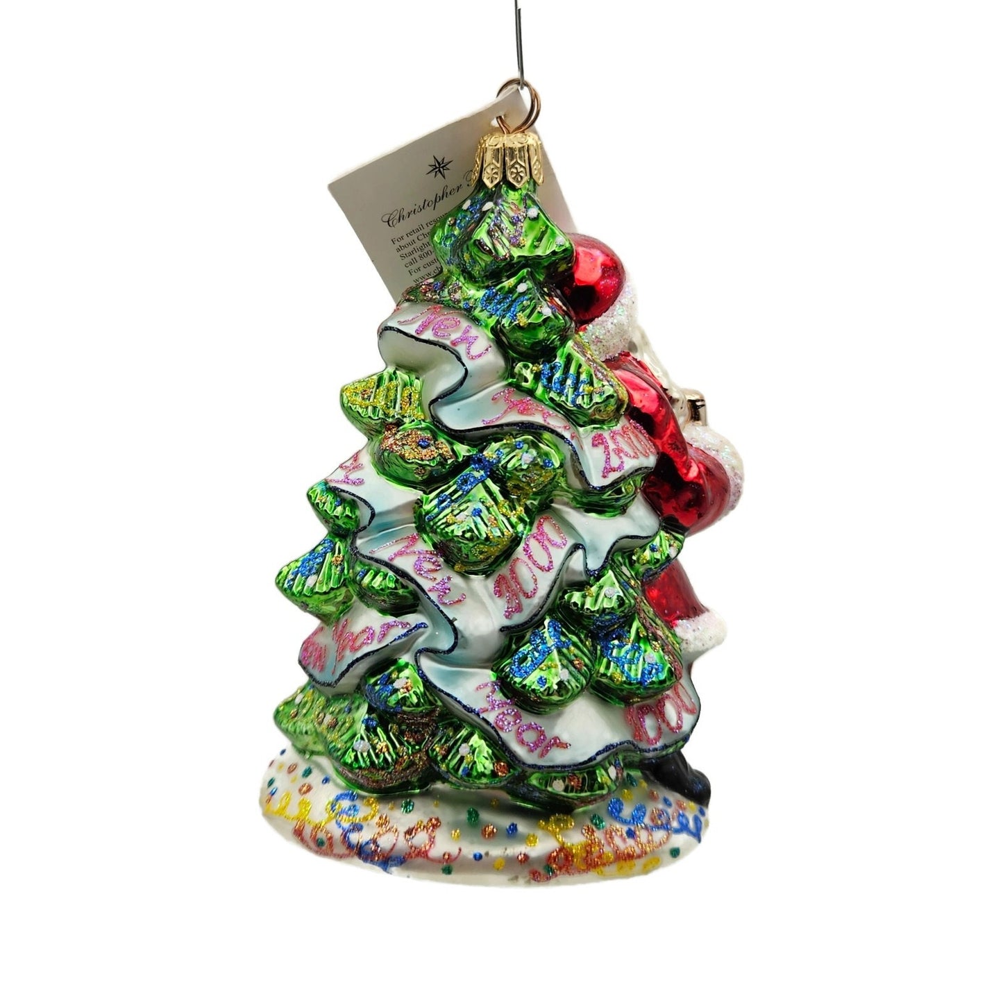 Christopher Radko Millennium Cheer Santa Claus Christmas Tree Ornament 99QVC2