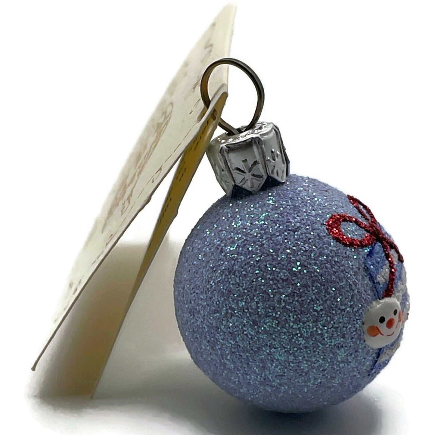 Patricia Breen Studio Gift Ball Present Snow Faces Blue Christmas Ornament CATZ