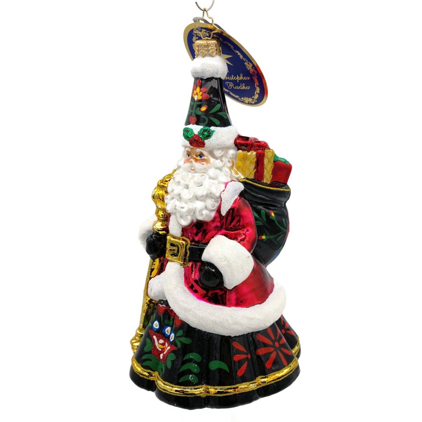 Christopher Radko Festive Folk Santa Claus Christmas Holiday Ornament 1020967