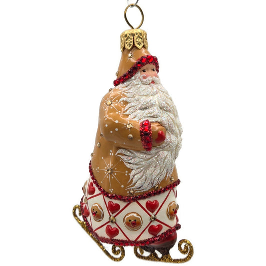 Patricia Breen Anniversary at the Zoo Santa Claus Gingerbread Christmas Ornament
