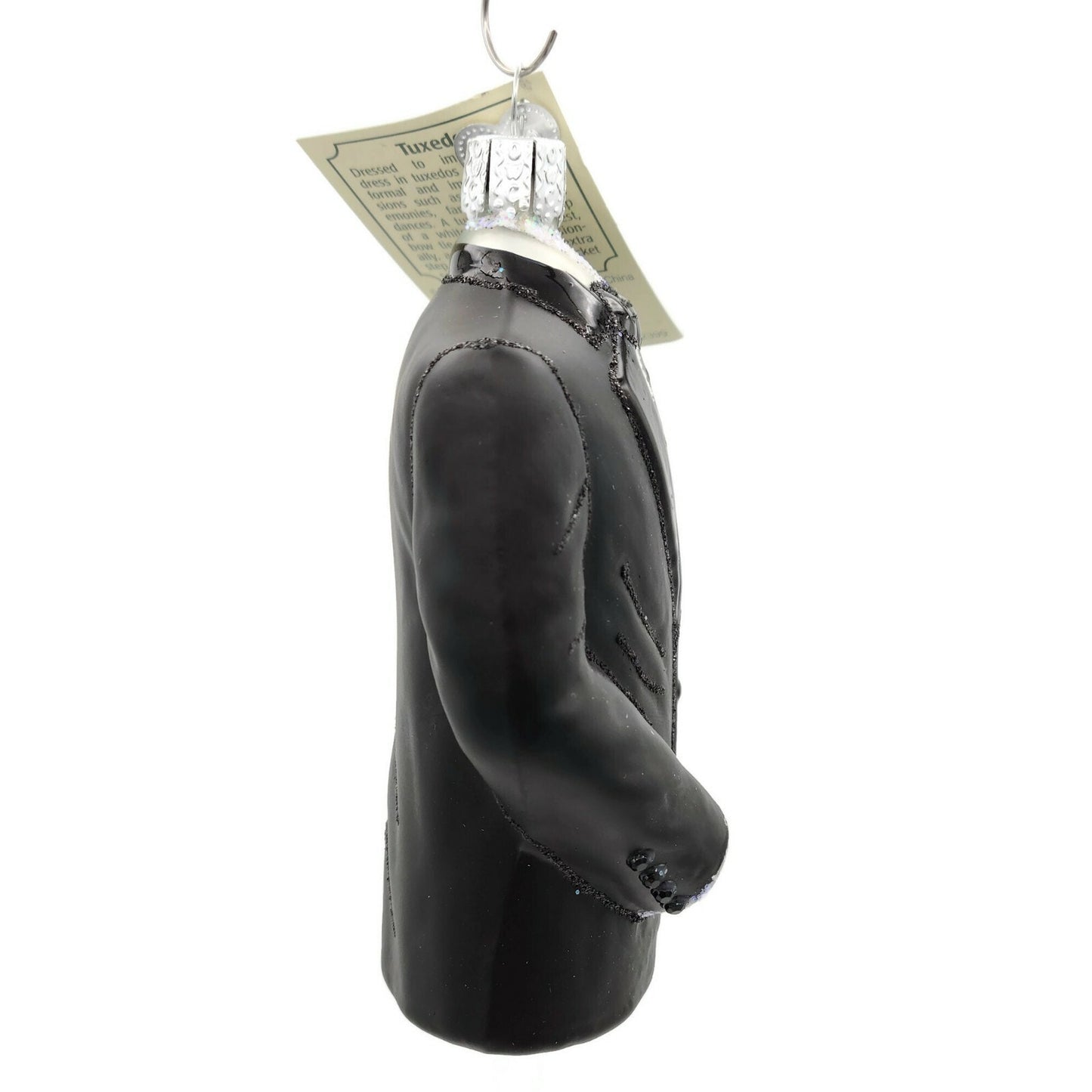 Old World Christmas Black Mens Tuxedo Glass Blown Christmas Tree Ornament OWC