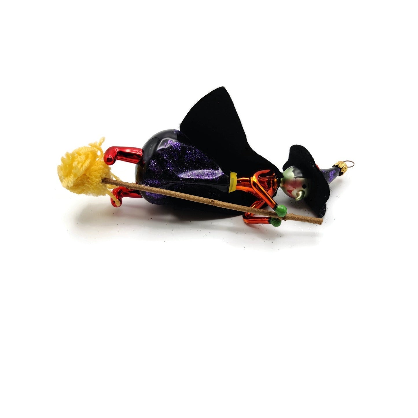 Christopher Radko Fly by Night Witch Italian Halloween Tree Ornament 97-408-0