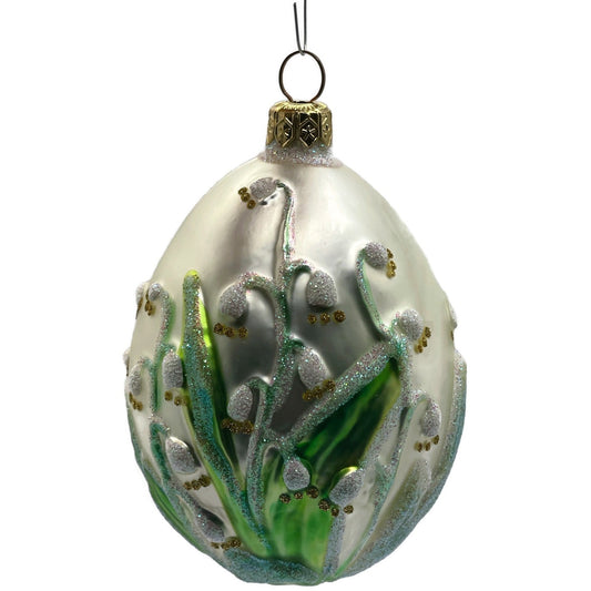 Patricia Breen Lily of the Valley Flowers Easter Egg Spring Christmas Ornament