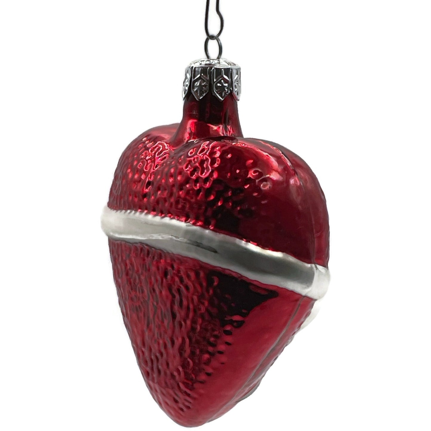 Christopher Radko Ornament Red Sweetheart Love Romance Silver Bow Valentines
