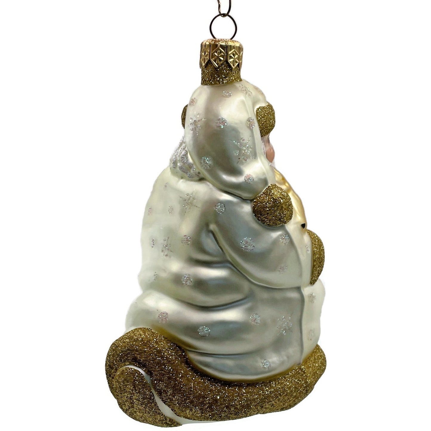 Patricia Breen Santa and Sarenka Pearl Dots Snowflakes Christmas Tree Ornament