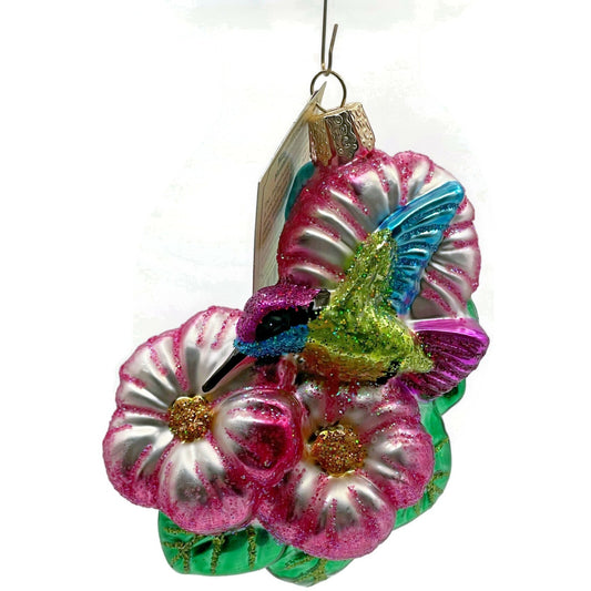 Magnificent Hummingbird Ornament Floral Christmas Tree OWC Old World Christmas