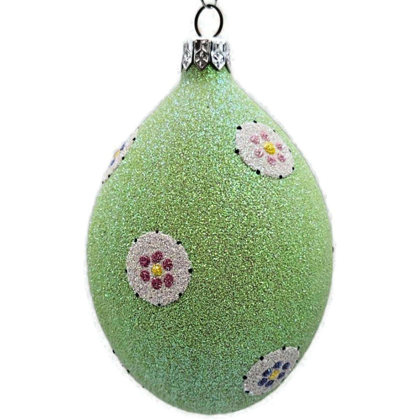 Patricia Breen Easter Egg Green Medallions Floral Easter Christmas Tree Ornament