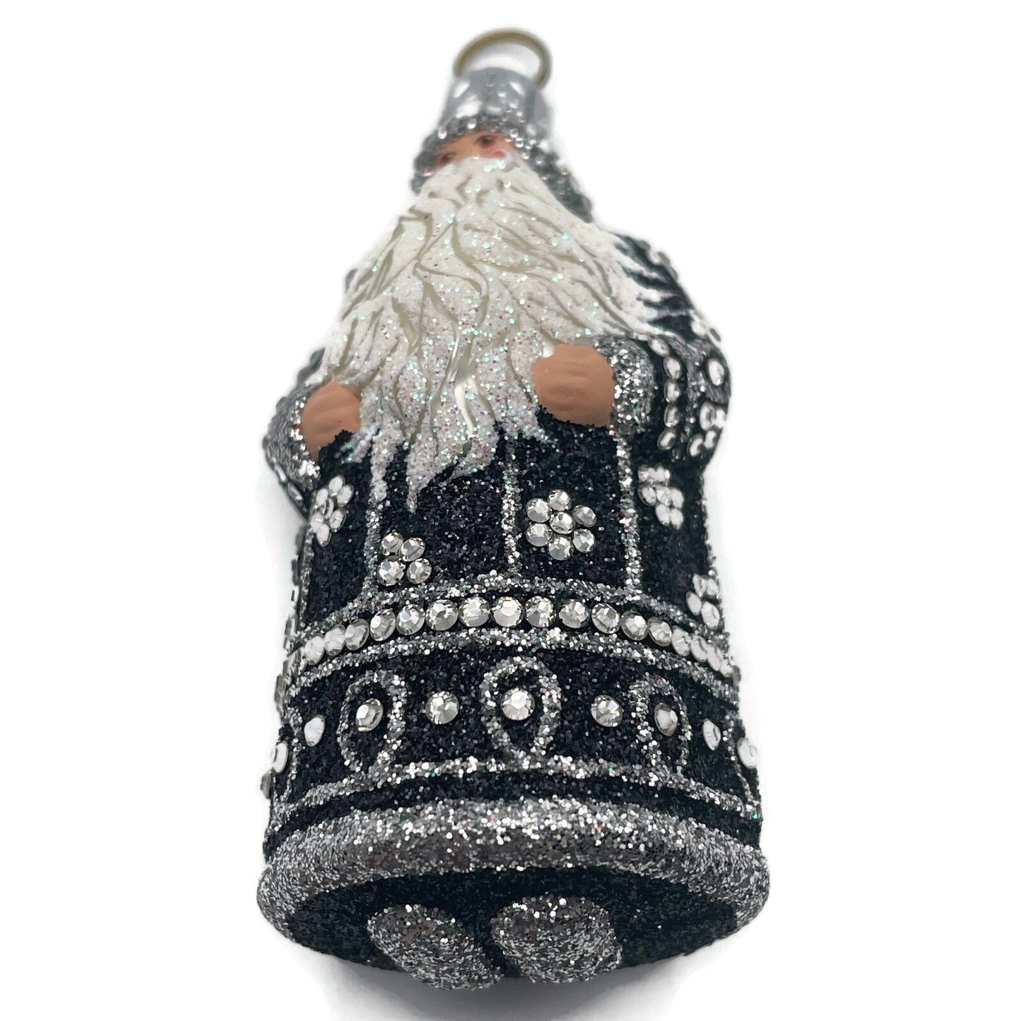 Patricia Breen Miniature Sublime Santa Claus Black Christmas Tree Ornament