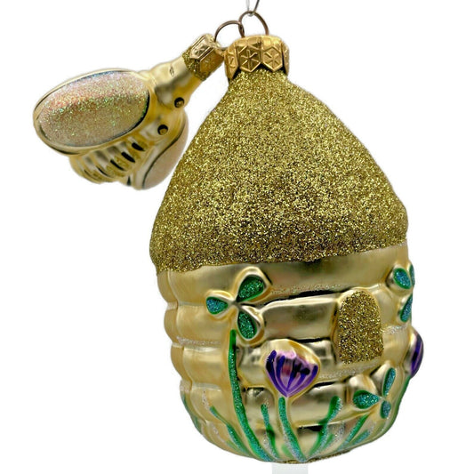 Patricia Breen Clover Beeskep and Bee Glittered Wings Spring Christmas Ornament