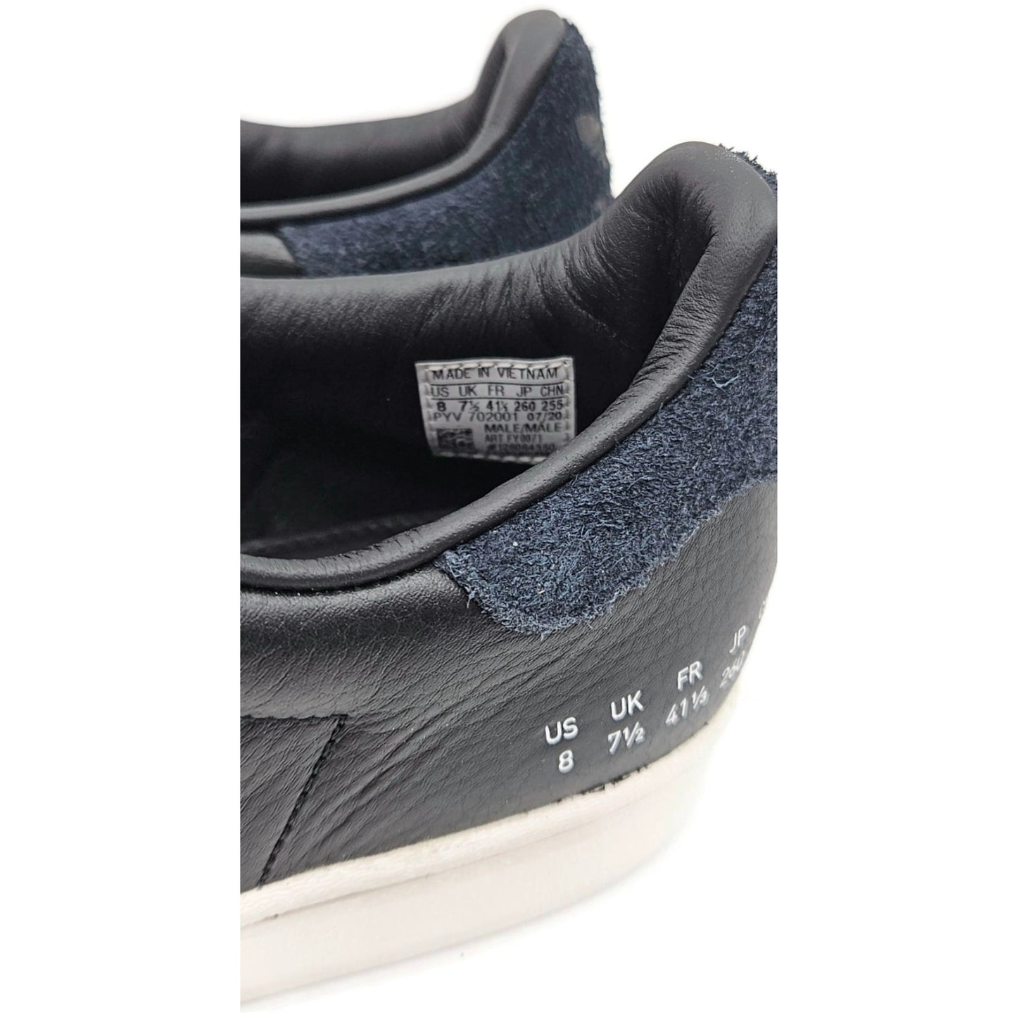 Adidas Superstar Black Leather Shoes Ladies Size 8 Shell Toe FY0071 Extra laces