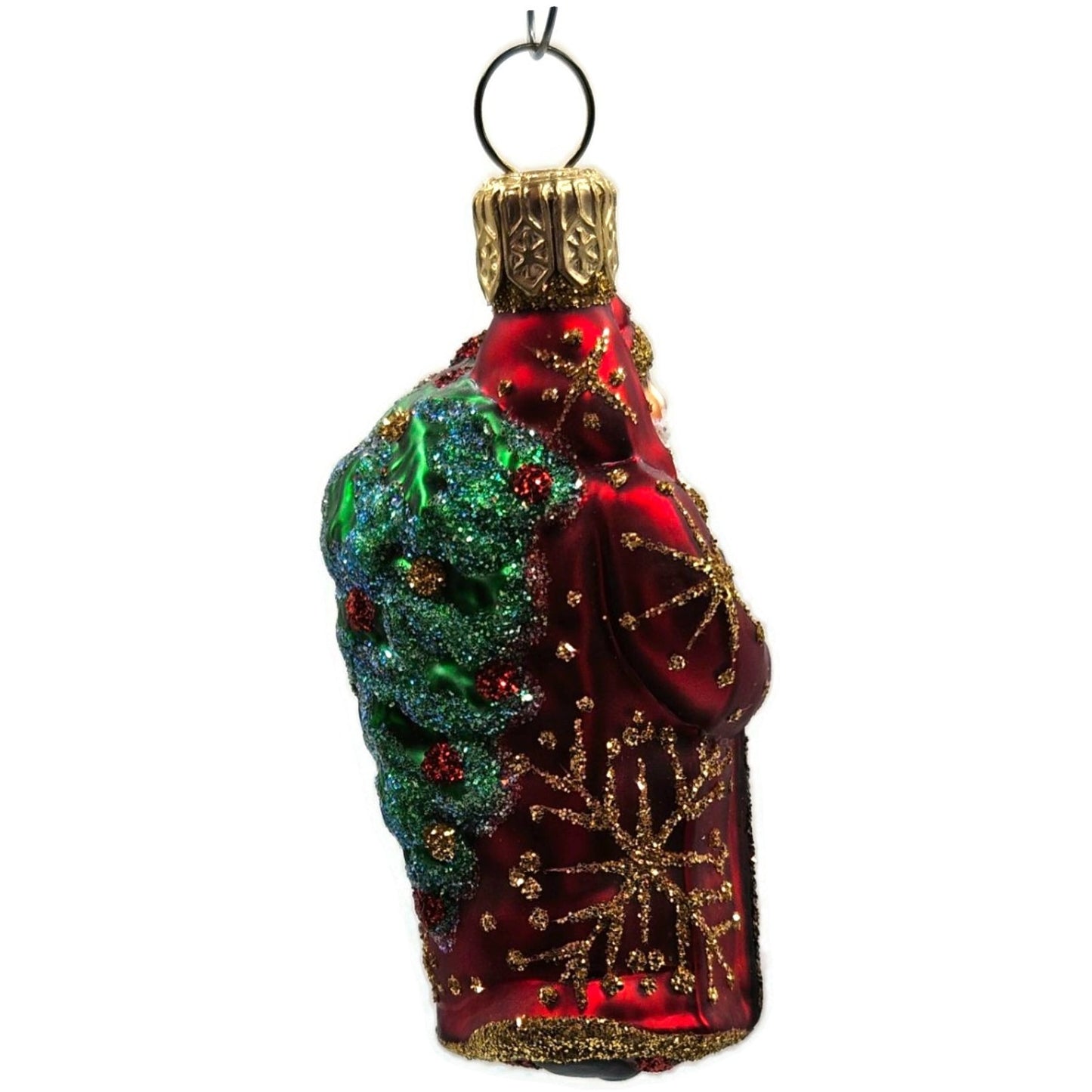 Patricia Breen Super Miniature Santa for Jason Red Snow Christmas Tree Ornament